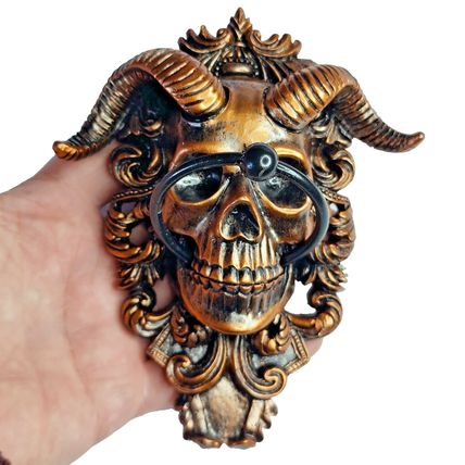 Gothic Plaque False Door Knocker Wall Ornament Small 11cm x 12.5cm M100