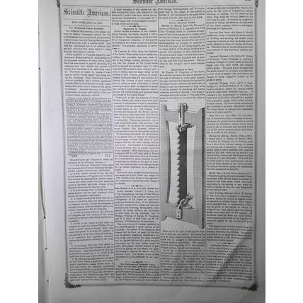 Scientific American, July 26, 1856. Ballooning; Railroad & Steamboats accidents
