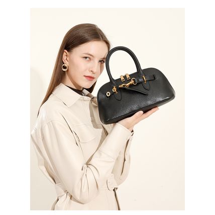 Women Genuine Leather Purses Handbags Tote Bag Shoulder Bag Black