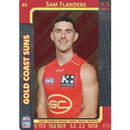 AFL 2025 Teamcoach/Silver Foil- 86 Sam Flanders/Gold Coast