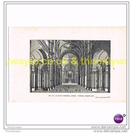 ST PAUL'S CATHEDRAL, INTERIOR LOOKING EAST, Book Illustration
