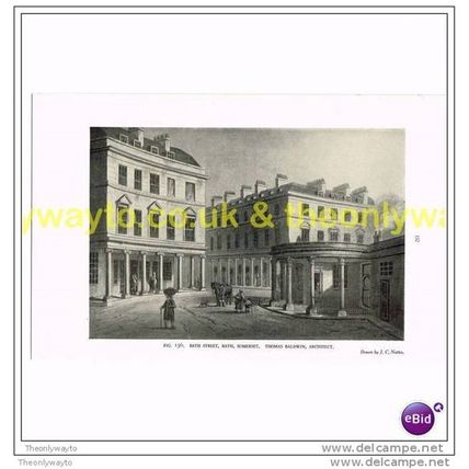 BATH STREET, BATH, SOMERSET BY THOMAS BALDWIN, Book Illustration