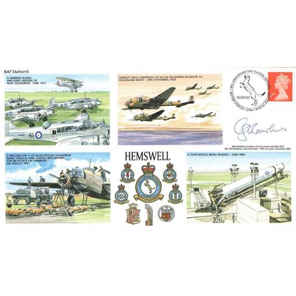 RAF Hemswell WW2 144 Squadron Leader Colin Rawlins Map LTD TO 100 Hand Signed FD