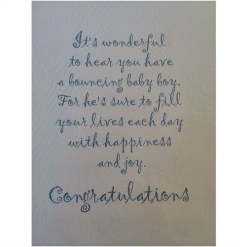 A Baby Boy - Large Card