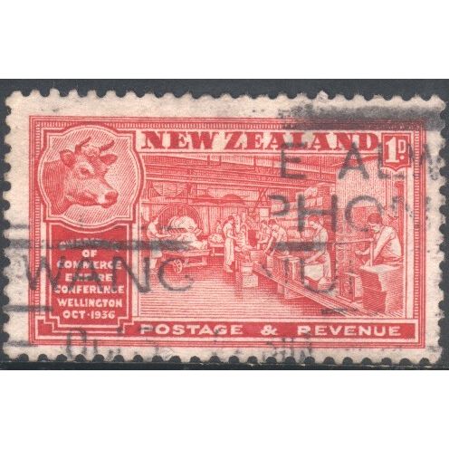 New Zealand stamps 1936 - SG594 - 1d red - Butter - used