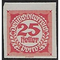 Po Mi 97 (**): 25 h. red Postage Due Stamp: Numeral.