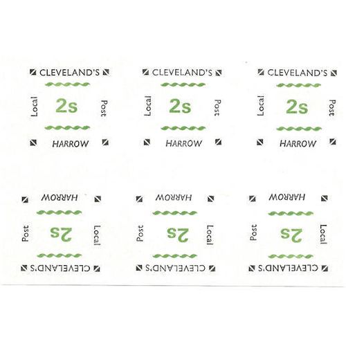 1971 Postal Strike CLEVELAND's Harrow 2s Imperf Miniature Sheet Unmounted Mint