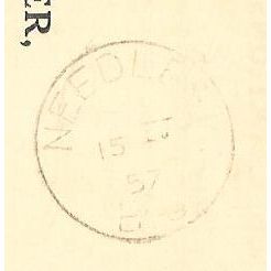 Needles, BC cancel 1957, RF C,