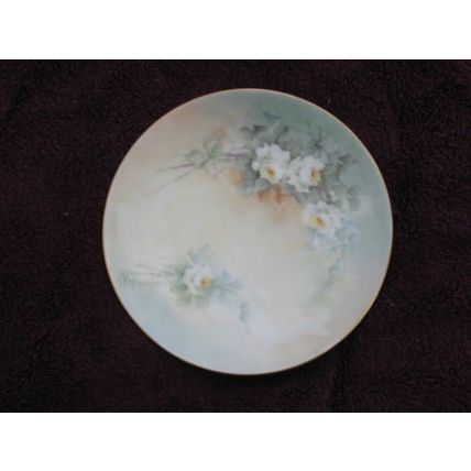 Silesia Plates Floral C D Signed 6 inch Vintage 2 plates Decorative