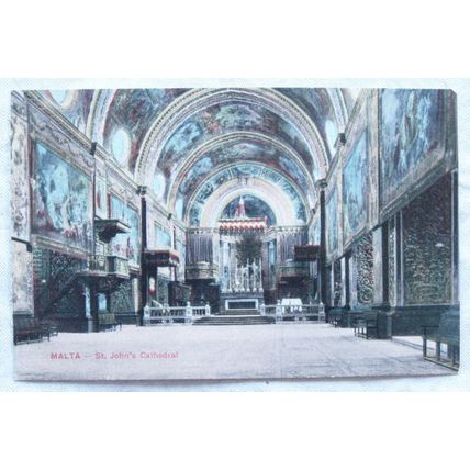 vintage postcard Malta - St John's Cathedral