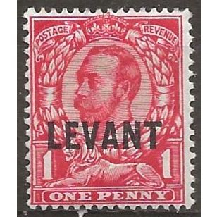 British Levant 1911 L15 1d Bright Scarlet Mounted Mint ..