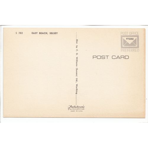 East Beach Selsey West Sussex Postcard 282