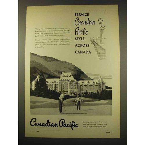 1949 Canadian Pacific Railroad Ad - Service
