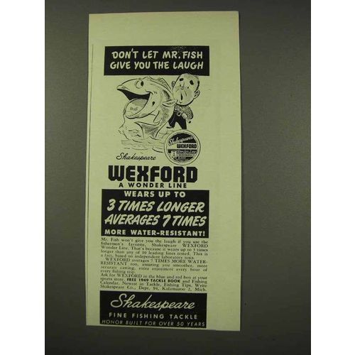 1949 Shakespeare Wexford Fishing Line Ad - The Laugh