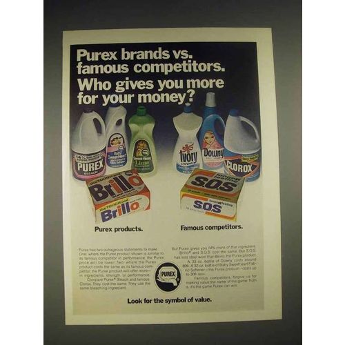 1973 Purex Products Ad - Bleach, Sweet Heart, Brillo