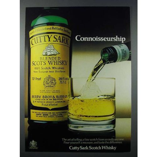 1978 Cutty Sark Scotch Ad - Connoisseurship