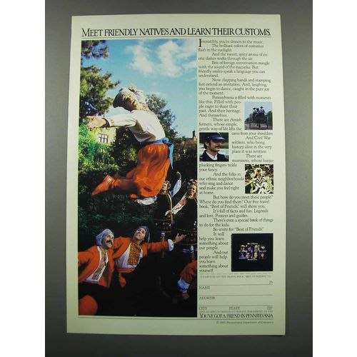 1983 Pennsylvania Tourism Ad - Meet Friendly Natives