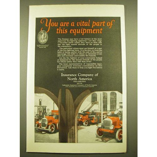 1924 Insurance Company of North America Ad - You are a vital part of this