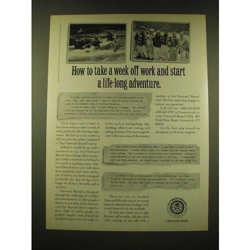 1990 Outward Bound Ad - How to take a week off work