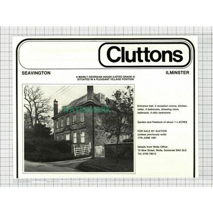 C2989) Seavington Ilminster House Sale Advert - 1981 Clip