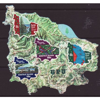 Norfolk Island 1974 SG 158-61 & MS162 UMM - UPU (E-292)