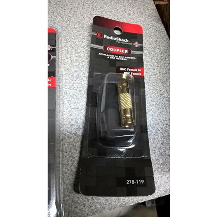 BNC Female to BNC Female Coupler Radio Shack 278-119 Gold Series 2780119
