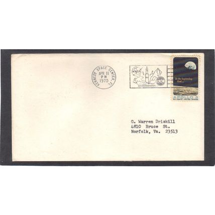 Cover Kennedy Center 1371 6c Moon Landing (No Cachet-Typed/A) CV00958