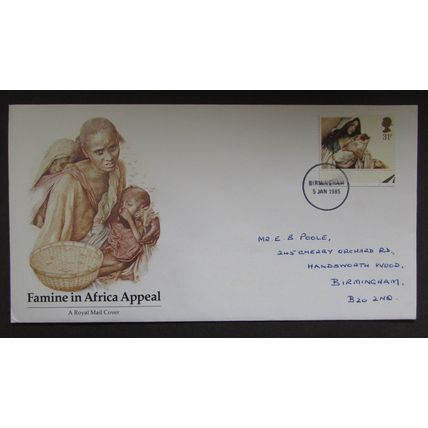 ROYAL MAIL - COMMEMORATIVE FAMINE IN AFRICA APPEAL COVER 1985 (b)