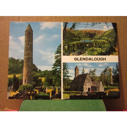 multiview, GLENDALOUGH, CO. WICKLOW, IRELAND unused postcard by John Hinde =