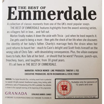 The Best Of Emmerdale DVD Promo The Sun Rare