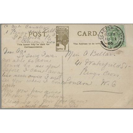 DAINTY SERIES POSTCARD ST OSYTH PRIORY CLACTON-ON-SEA ESSEX 1906 - 233