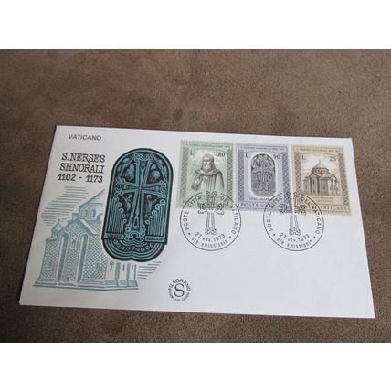 1973 Vatican FDC Postal Cover - Nerses IV the Gracious