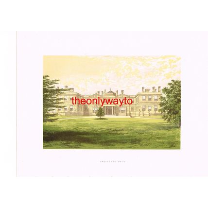 SWITHLAND HALL, Nr MOUNTSORRELL, (EARL LANESBOROUGH), Book Illustration, c1880