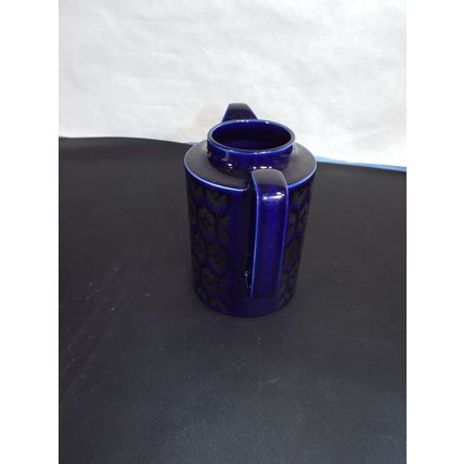 Vintage Hornsea Midnight Cobalt Blue Tea Coffee Pot With Spout Made In England