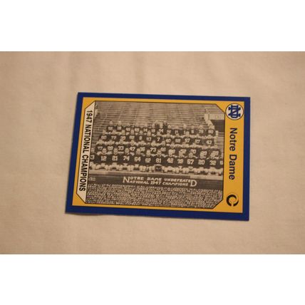 1947 National Champions 1990 Collegiate Collection Notre Dame NO. 109