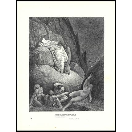 THAIS - INFERNO 1903 Gustave Doré- Dante Alighieri ANTIQUE ENGRAVING