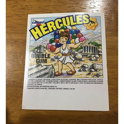 Hercules Bubble Gum Dispenser Cards Wonderful Condition Great Collectible