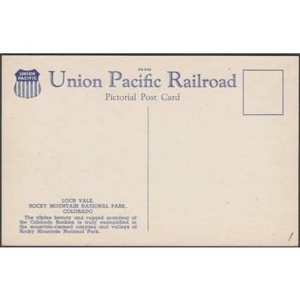 Loch Vale, Rocky Mountain National Park, Colorado, 1945 - Union Pacific Postcard