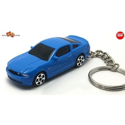 HTF CUSTOM KEYCHAIN GRABBER BLUE FORD MUSTANG GT TINTED GLASS GREAT GIFT