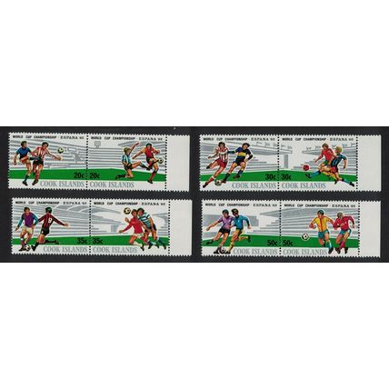 Cook Is. World Cup Football Championship Spain 4 pairs 1981 MNH SG#815-822