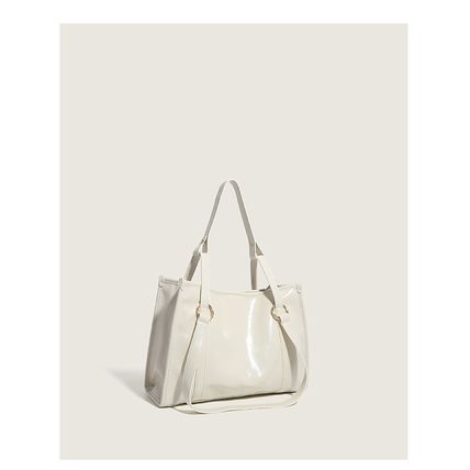 Women Tote Bag Handbags PU Leather Fashion Hobo Shoulder Bags White