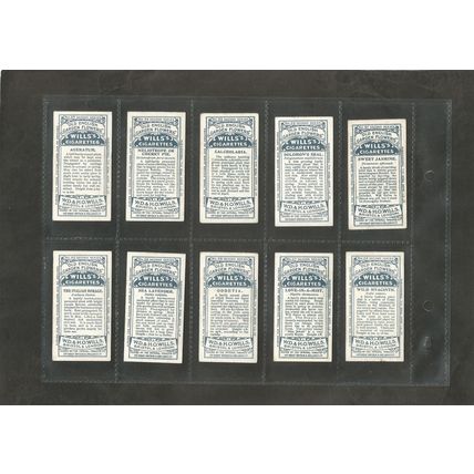 Flowers A full set of Wills Cigarette Cards Old English Garden Flowers 2nd 1915