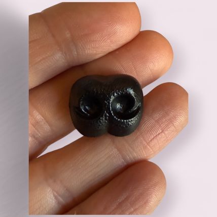 Safety Nose Teddy Bear 20mm Black with Metal Back Soft Toy Making Repairs EN71