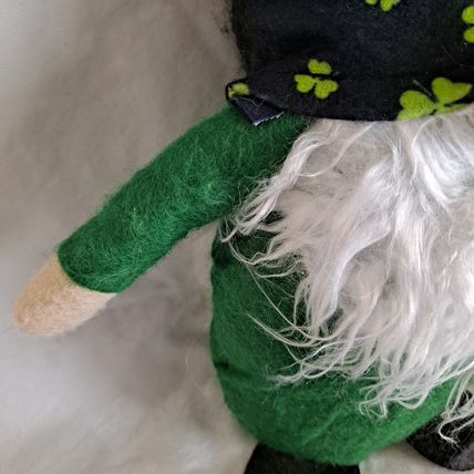 New Lot 2 PLUSH ST PATRICK'S DAY 13" GNOMES Bean Bag Greenbrier Decor Felt