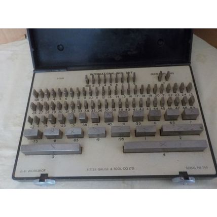 PVE Pitter Gauge & Tool E81 Slip Gauge Block Set Workshop Imperial In Box