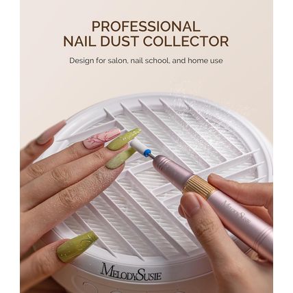 Melodysusie Nail Dust Collector,Compact Vacuum Fan Dust Collector for Beginner w