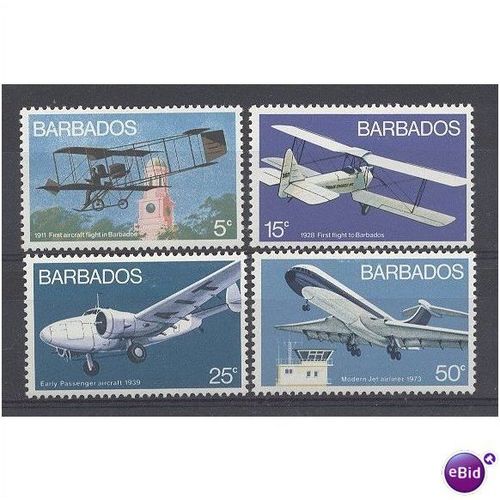 Aviation set of 4.Mounted Mint.stmpx11