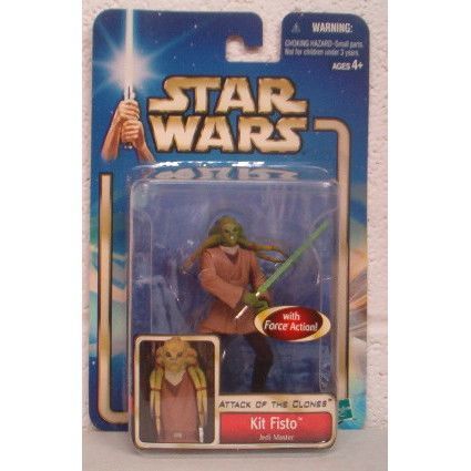 STAR WARS ' KIT FISTO .. JEDI MASTER ' ( blue carded ) 2002
