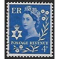 SG NI2: 4d. ultramarine Northern Ireland Regional Stamp, Elizabeth II