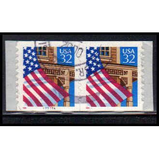 Used 2915A 32c U.S. Flag Over Porch Very Fine CNP Left 77777A P/UL PA1821